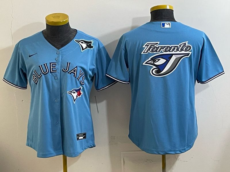 Women 2025 Toronto Blue Jays Blank Light blue Game Nike MLB Jersey style 0014